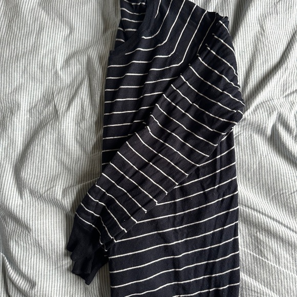 Fine knit Navy Striped Zara Top - Picture 3 of 5